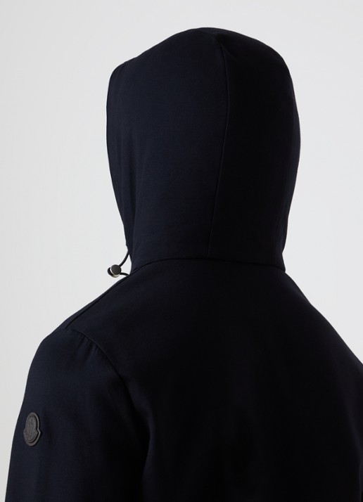 Moncler Sweatvest met capuchon en steekzakken - detail 4 donkerblauw