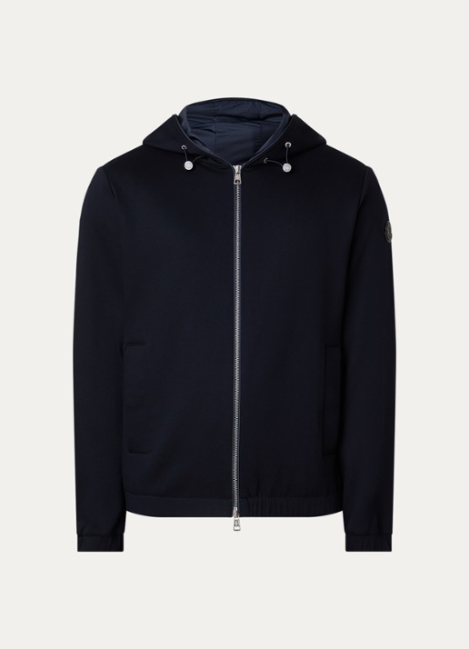 Moncler Sweatvest met capuchon en steekzakken - voorkant 5 donkerblauw