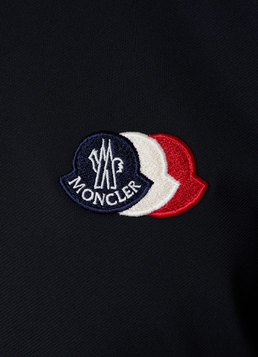 Moncler Sweatvest met logo - detail 4 donkerblauw