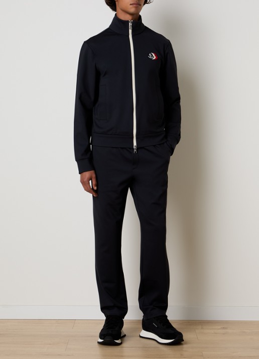 Moncler Sweatvest met logo - voorkant 2 donkerblauw