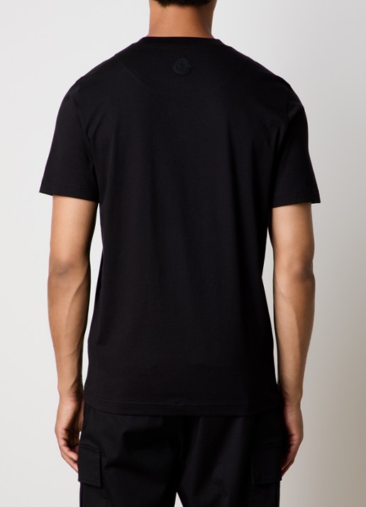 Moncler T-shirt met 3D logo - achterkant zwart