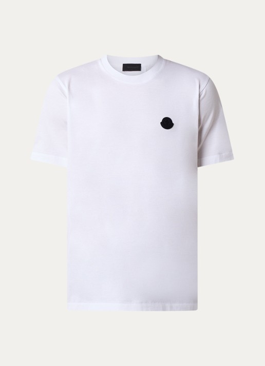 Moncler T-shirt met logo en backprint  - voorkant 4 wit