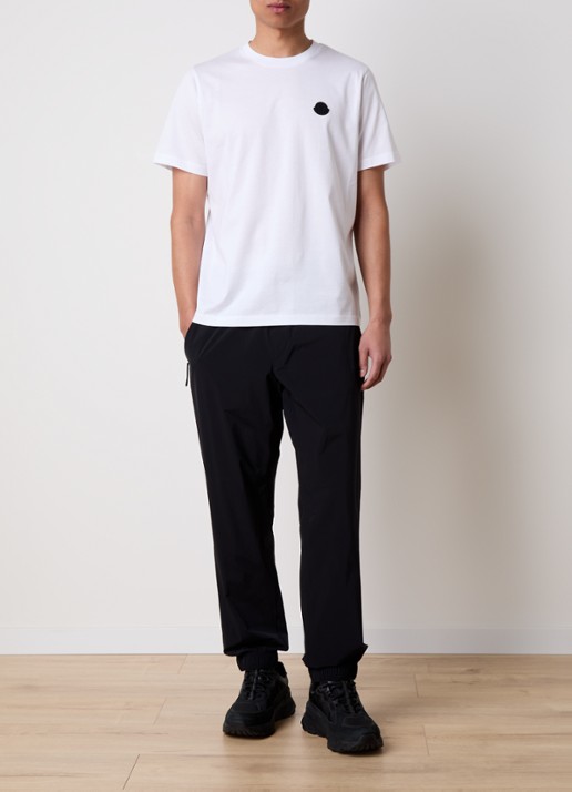Moncler T-shirt met logo en backprint  - voorkant 5 wit
