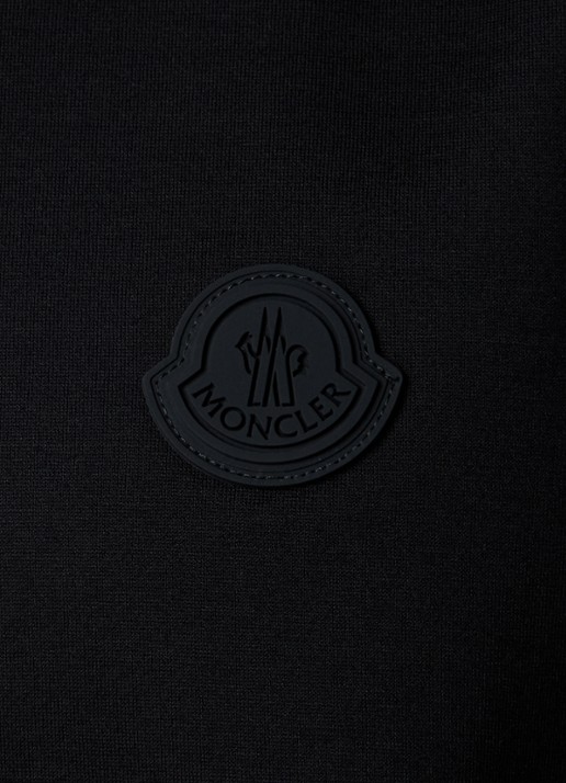 Moncler T-shirt met logo en backprint  - detail 3 zwart