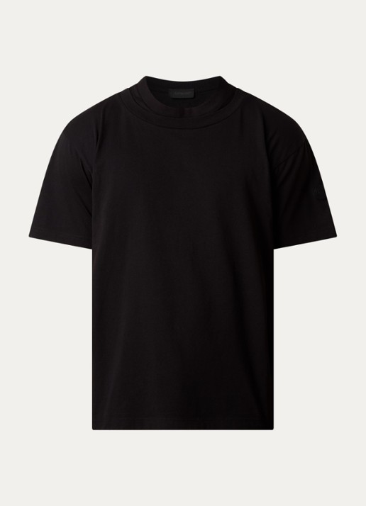 Moncler T-shirt met logo - voorkant zwart