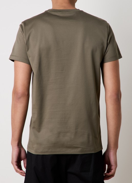 Moncler T-shirt met logo - achterkant legergroen