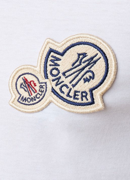 Moncler T-shirt met logo - detail 3 wit