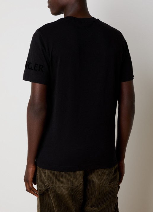 Moncler T-shirt met logo - achterkant 3 zwart