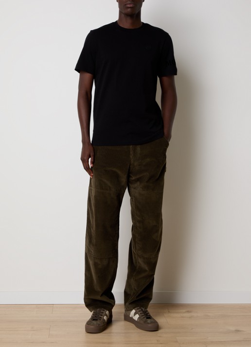 Moncler T-shirt met logo - voorkant 2 zwart