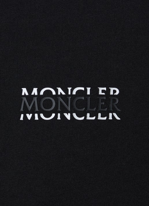 Moncler T-shirt met logo - detail 2 zwart