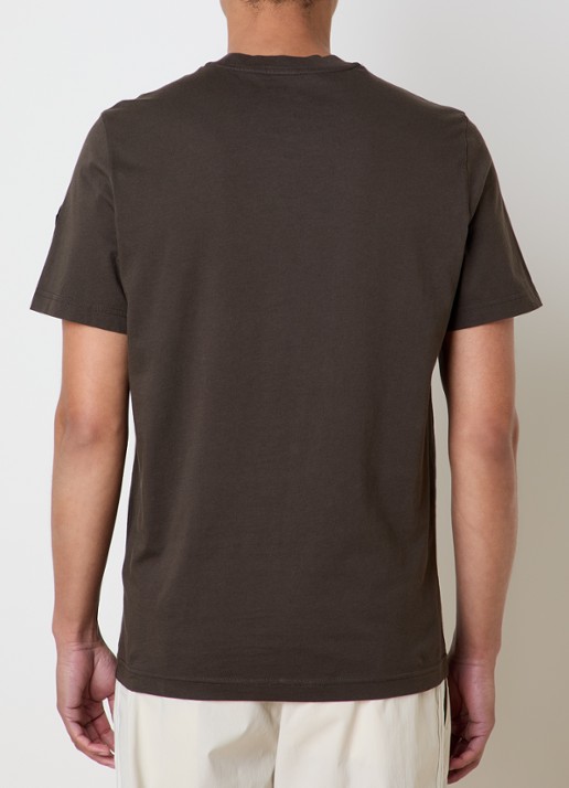 Moncler T-shirt met logo - achterkant 5 donkerbruin