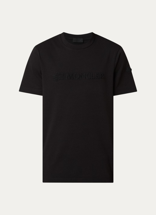 Moncler T-shirt met logo - voorkant zwart
