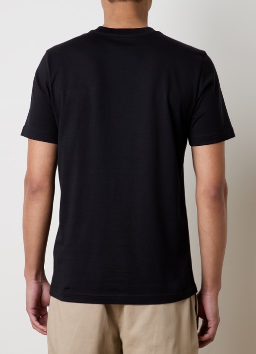 Moncler T-shirt met logoborduring - achterkant 5 zwart
