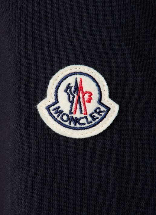 Moncler T-shirt met logoborduring - detail 2 zwart