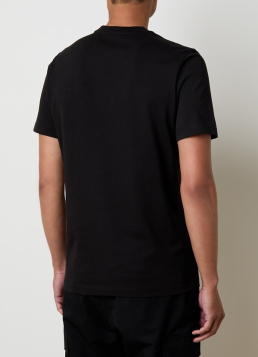 Moncler T-shirt met logoborduring - achterkant zwart