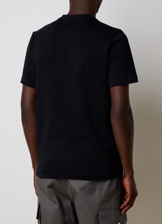 Moncler T-shirt met logoborduring - achterkant donkerblauw