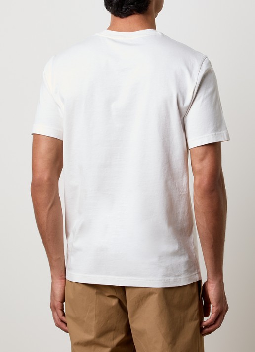 Moncler T-shirt met logoborduring - achterkant 3 gebroken wit