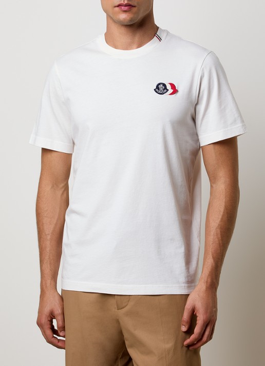 Moncler T-shirt met logoborduring