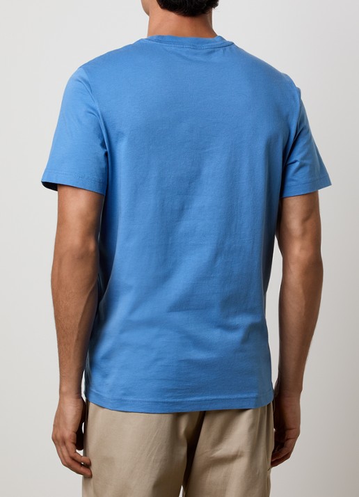 Moncler T-shirt met logoborduring - achterkant 3 blauw