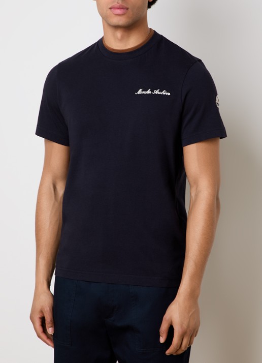 Moncler T-shirt met logoborduring