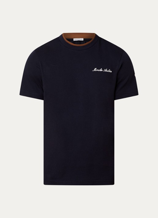 Moncler T-shirt met logoborduring