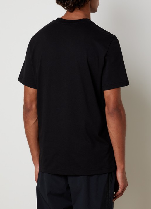 Moncler T-shirt met logoborduring - achterkant zwart