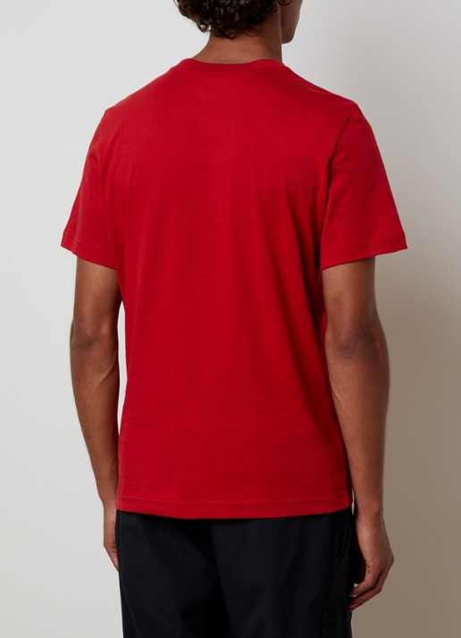 Moncler T-shirt met logoborduring - achterkant 3 rood