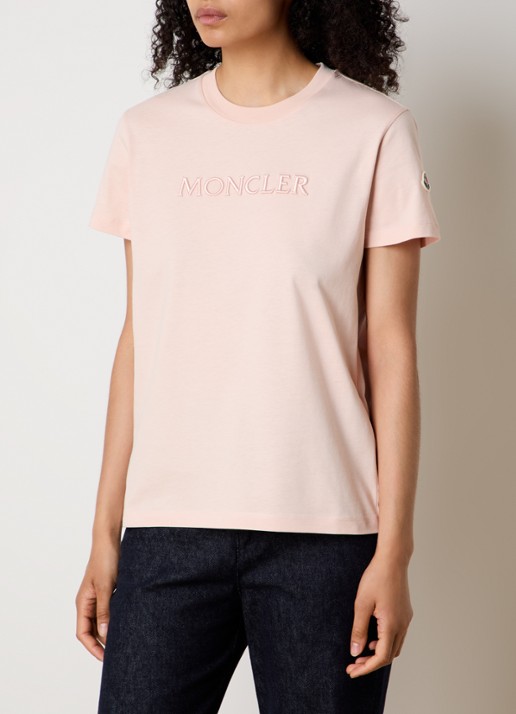Moncler T-shirt met logoborduring