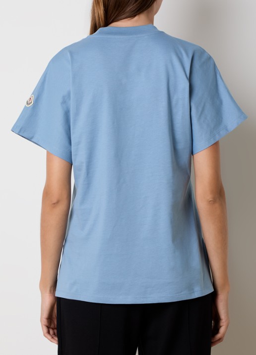 Moncler T-shirt met logoborduring - achterkant 5 blauw