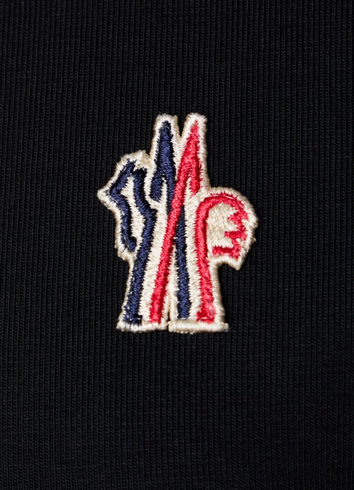 Moncler T-shirt met logoborduring - detail 5 zwart
