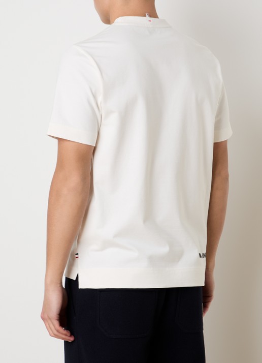Moncler T-shirt met logoprint - achterkant 3 gebroken wit