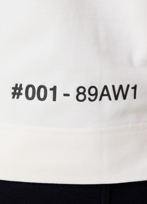 Moncler T-shirt met logoprint - detail 5 gebroken wit