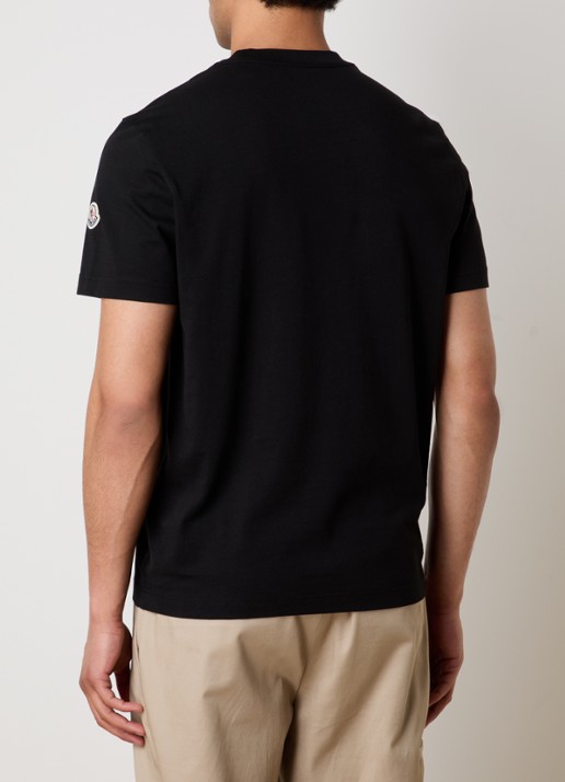 Moncler T-shirt met logoprint - achterkant 5 zwart