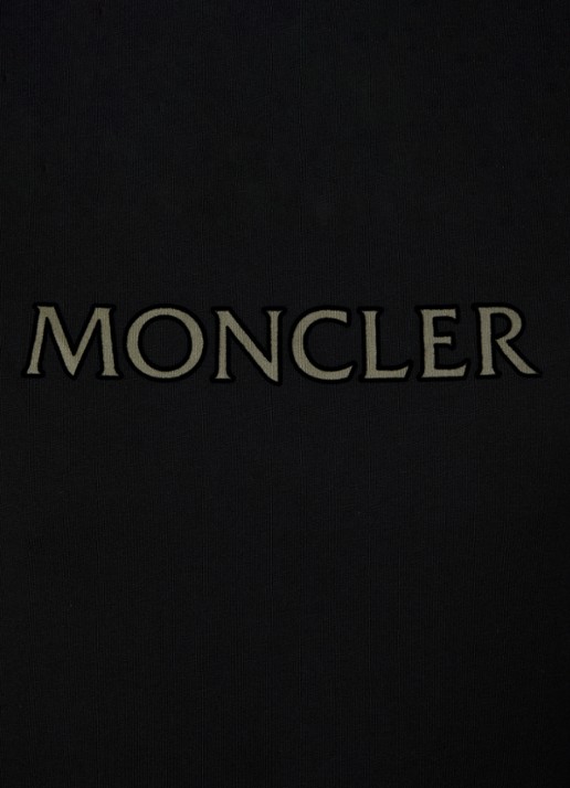 Moncler T-shirt met logoprint - detail 4 zwart