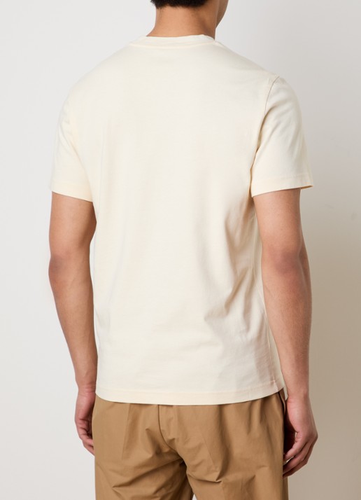Moncler T-shirt met logoprint - achterkant 3 creme