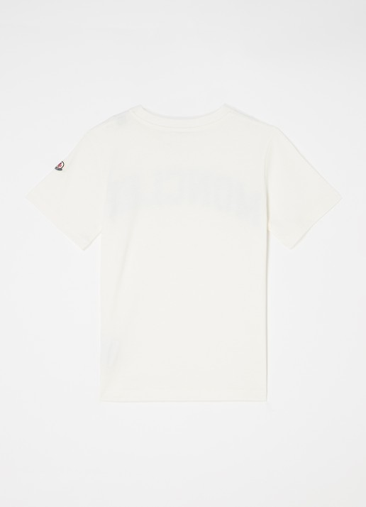 Moncler T-shirt met logoprint - voorkant 2 wit