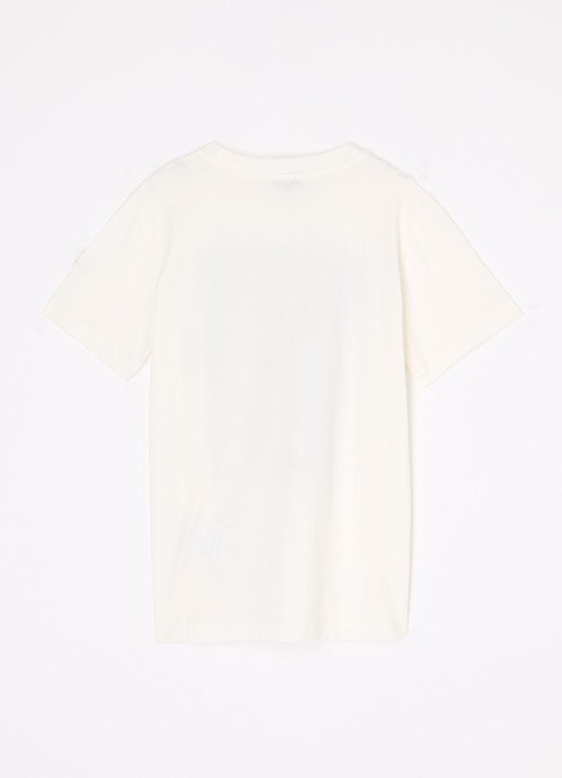 Moncler T-shirt met logoprint - voorkant 2 wit