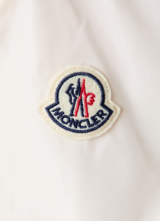 Moncler T-shirt met trekkoord en pofmouw - detail 3 creme