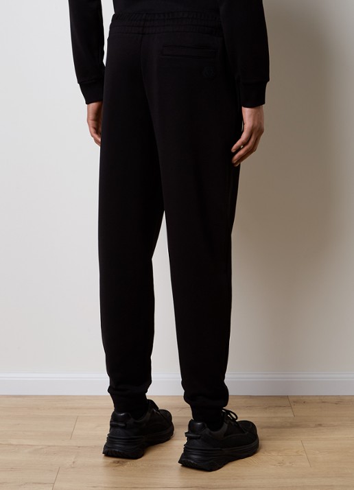 Moncler Tapered fit joggingbroek met logoborduring met steekzakken - achterkant 6 zwart