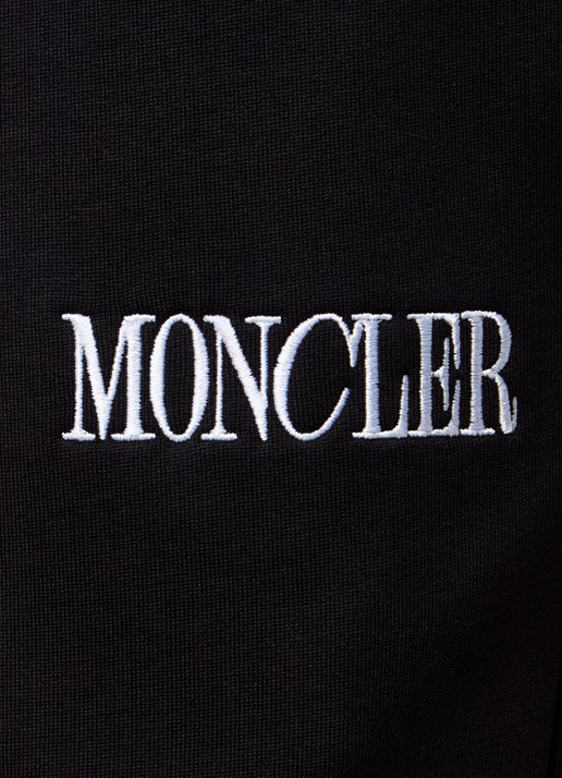 Moncler Tapered fit joggingbroek met logoborduring met steekzakken - detail 5 zwart