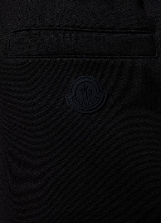 Moncler Tapered fit joggingbroek met logoborduring - detail 4 zwart