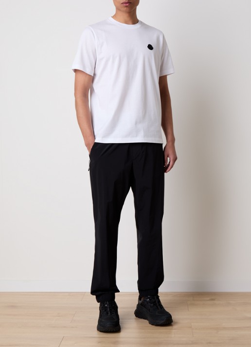 Moncler Tapered fit joggingbroek met ritszakken - voorkant 3 zwart
