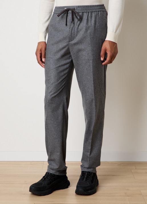 Moncler Tapered fit pantalon in kasjmierblend met trekkoord