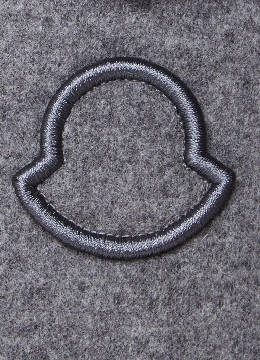 Moncler Tapered joggingbroek in scheerwolblend met gemêleerd dessin - detail 6 grijsmele