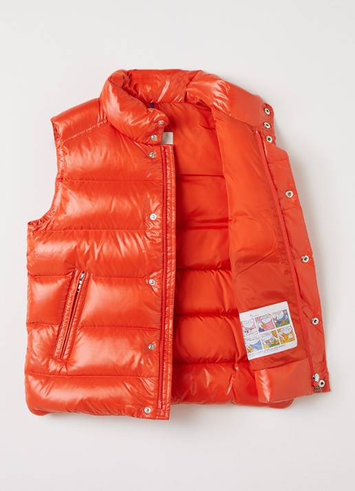 Moncler Tib bodywarmer met ritszakken - voorkant 2 orange