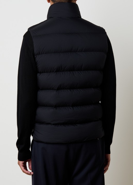 Moncler Tibb gewatteerde bodywarmer met donsvulling en logo - achterkant 4 zwart