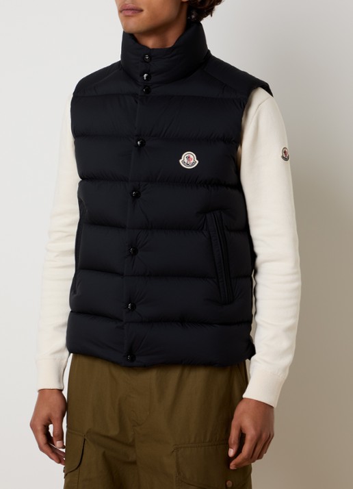 Moncler Tibb gewatteerde bodywarmer met donsvulling en logo