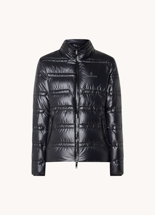 Moncler Tibre gewatteerd jack met donsvulling en ritszakken - voorkant 5 zwart