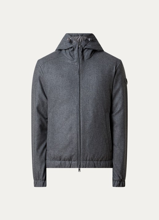 Moncler Torrani bomberjack met capuchon - voorkant donkergrijs