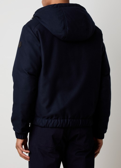 Moncler Torrani bomberjack met capuchon - achterkant 3 donkerblauw